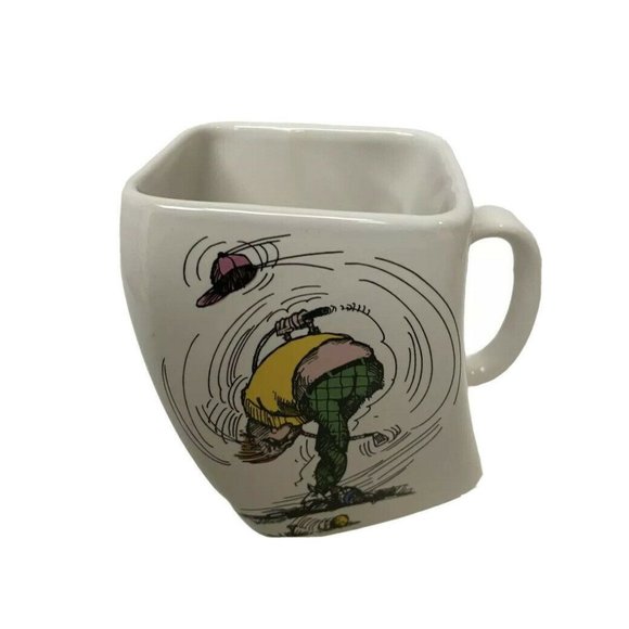 Golf Mug Coffee Tea The Results Of Over-Swing Ceramic Cup Square 12 oz - Picture 5 of 5